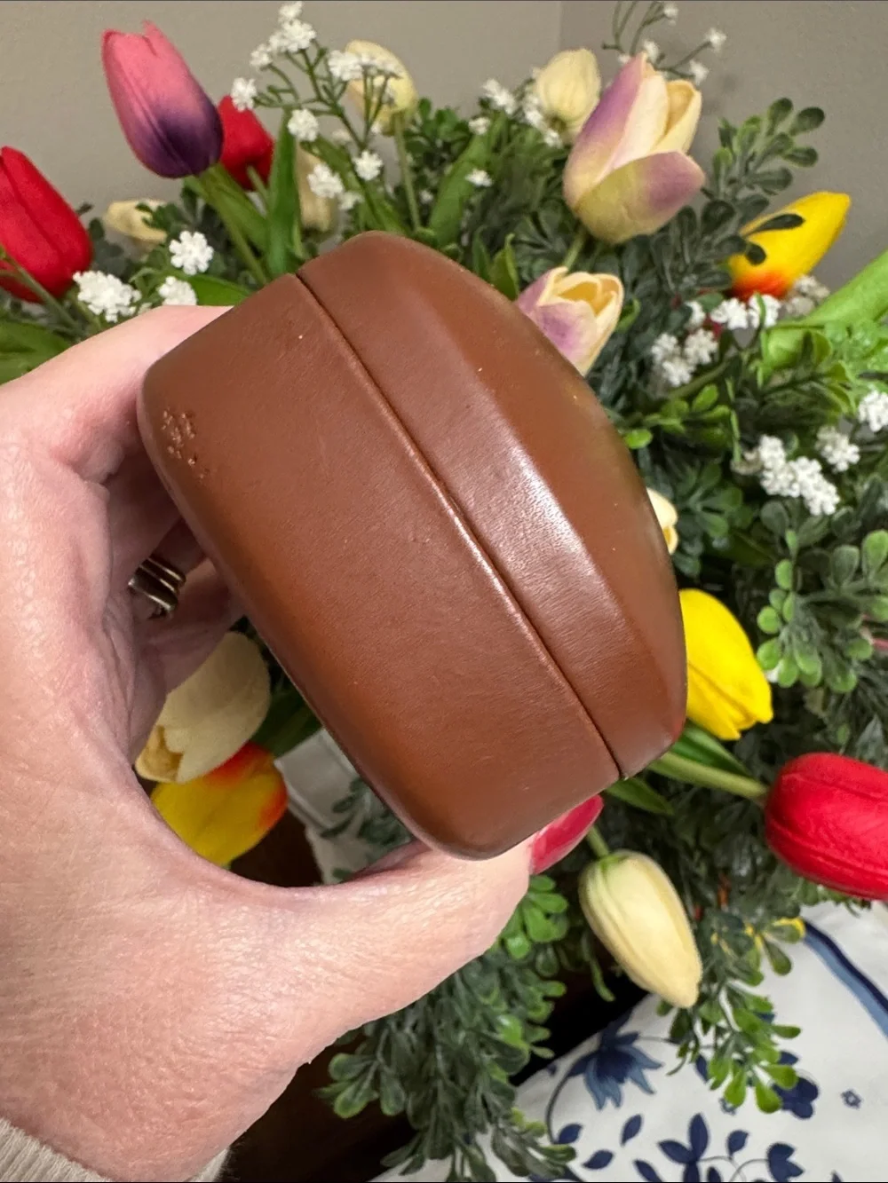 Longchamp Tan Brown Leather Eyewear Case